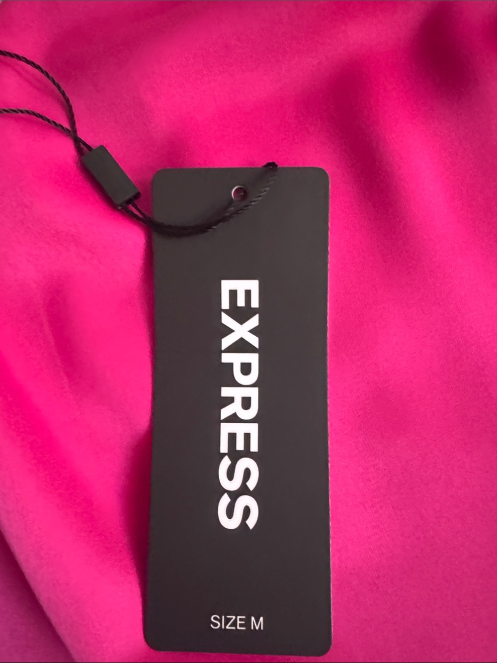 Express Fuchsia Satin V-Neck Cami - Picture 7 of 7